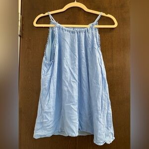 Loft Light Blue Gauze Halter Tank Top - Size Large